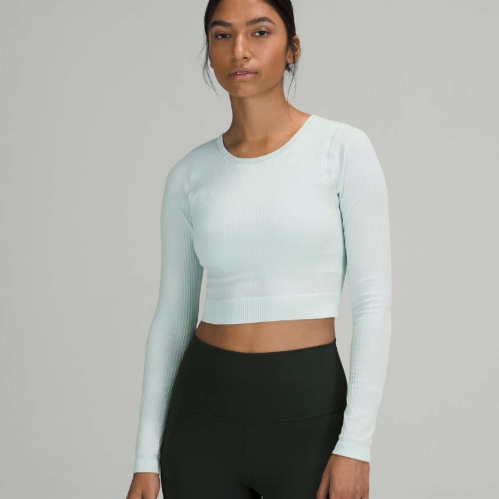 Lululemon Ebb to Street Long Sleeve Delicate Mint like new